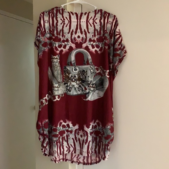 Red Fashion Top Size OS - NWOT - Picture 4 of 4